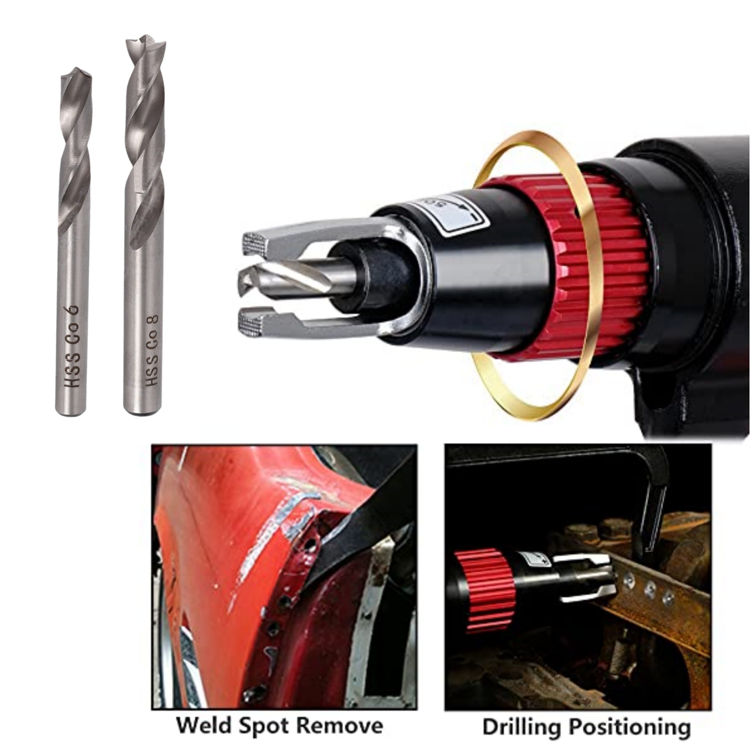 6/8mm HSS CO 스팟 용접 드릴 비트 용접기 제 - Power Tools Kobalt 리뷰 및 가격