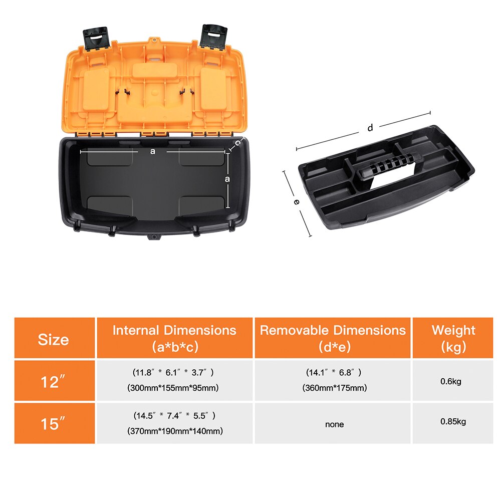 AIRAJ 15/12인치 공구함, 두꺼운 플라스틱 조합 - Power Tools Software 리뷰 및 가격