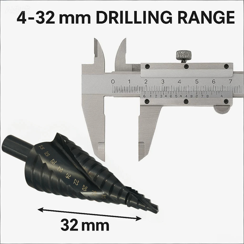 HSS 코발트 스텝 드릴 비트 4-32mm 나선형 콘  - Power Tools Kobalt 리뷰 및 가격