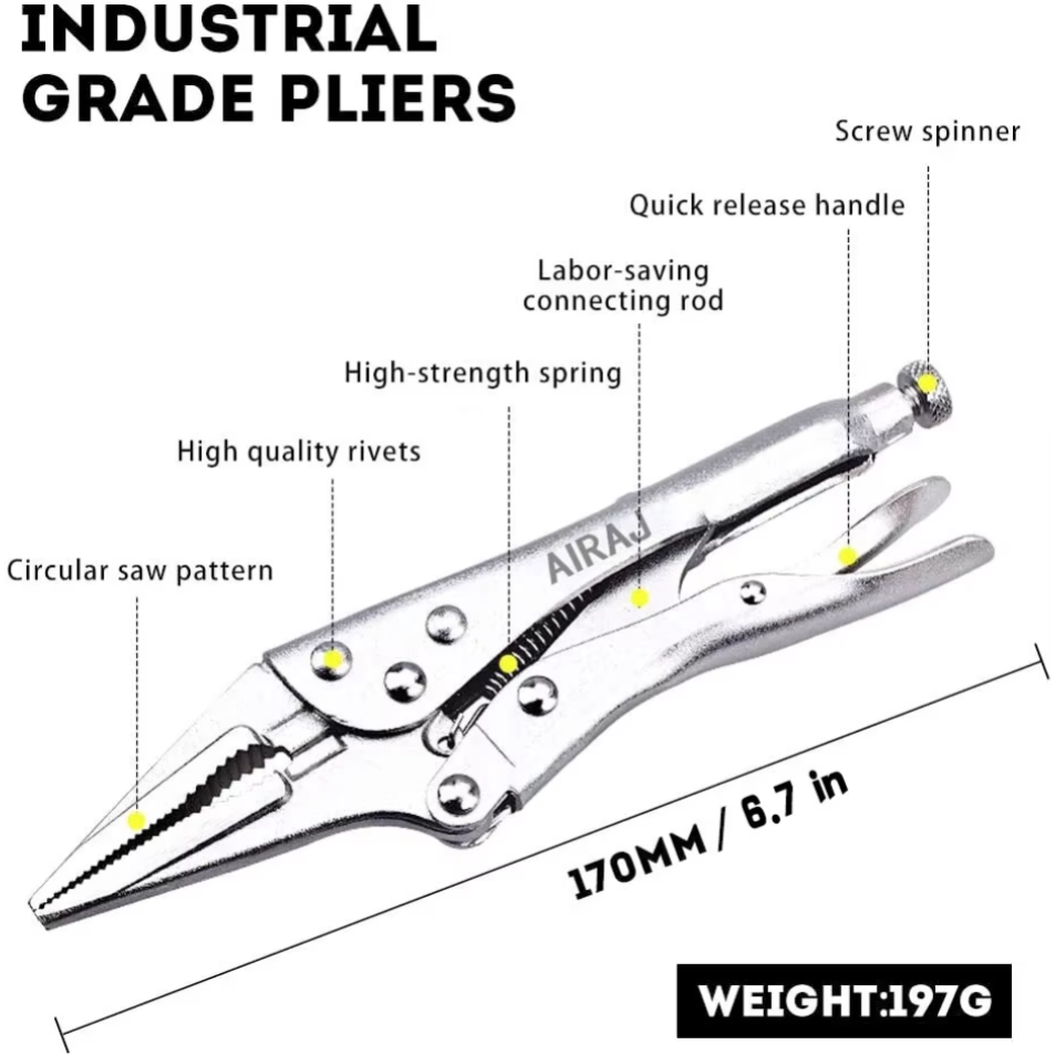 7인치 다기능 펜치, 잠금식 펜치 탄소강 전기기사용,  - Power Tools Germany 리뷰 및 가격