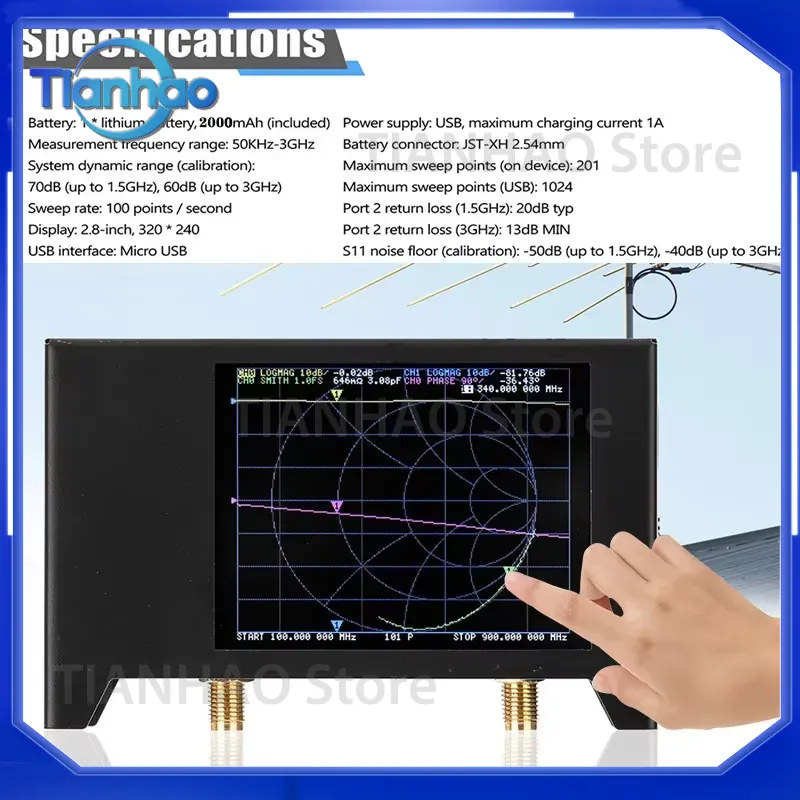 나노VNA V2 3G S-A-A-2 디지털 나노 VNA - Power Tools Vector 리뷰 및 가격