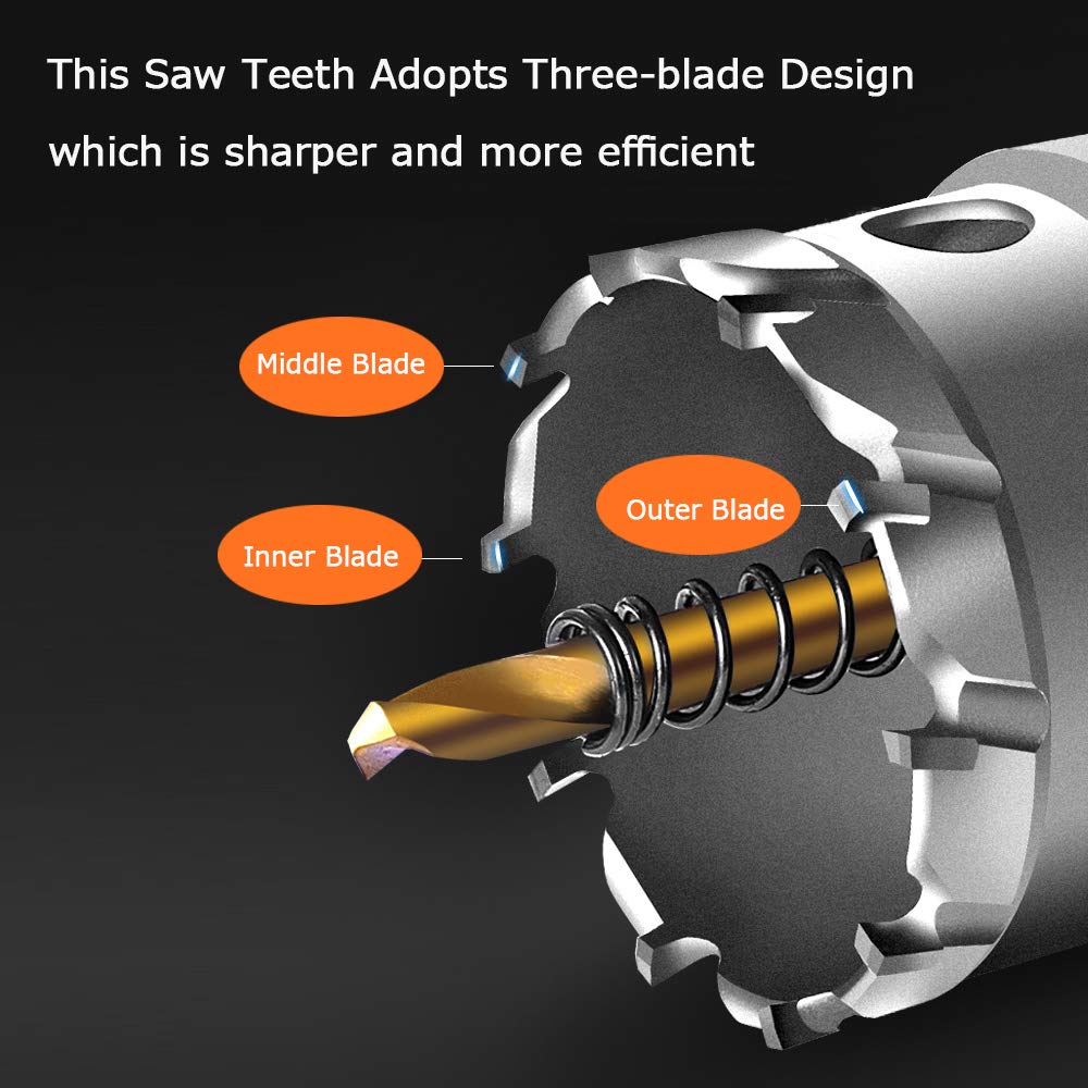 1개 5A 카바이드 팁 TCT 드릴 비트 홀쏘 12-1 - Power Tools Kobalt 리뷰 및 가격